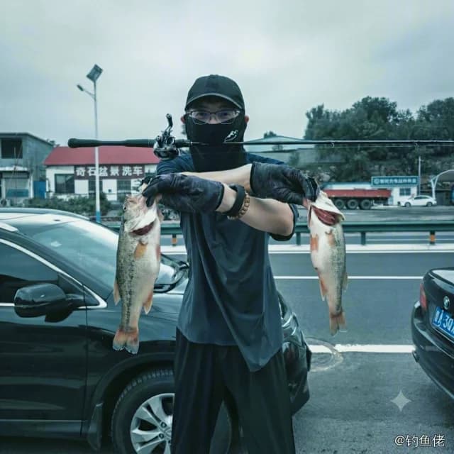 大口黑鲈钓获 3kg